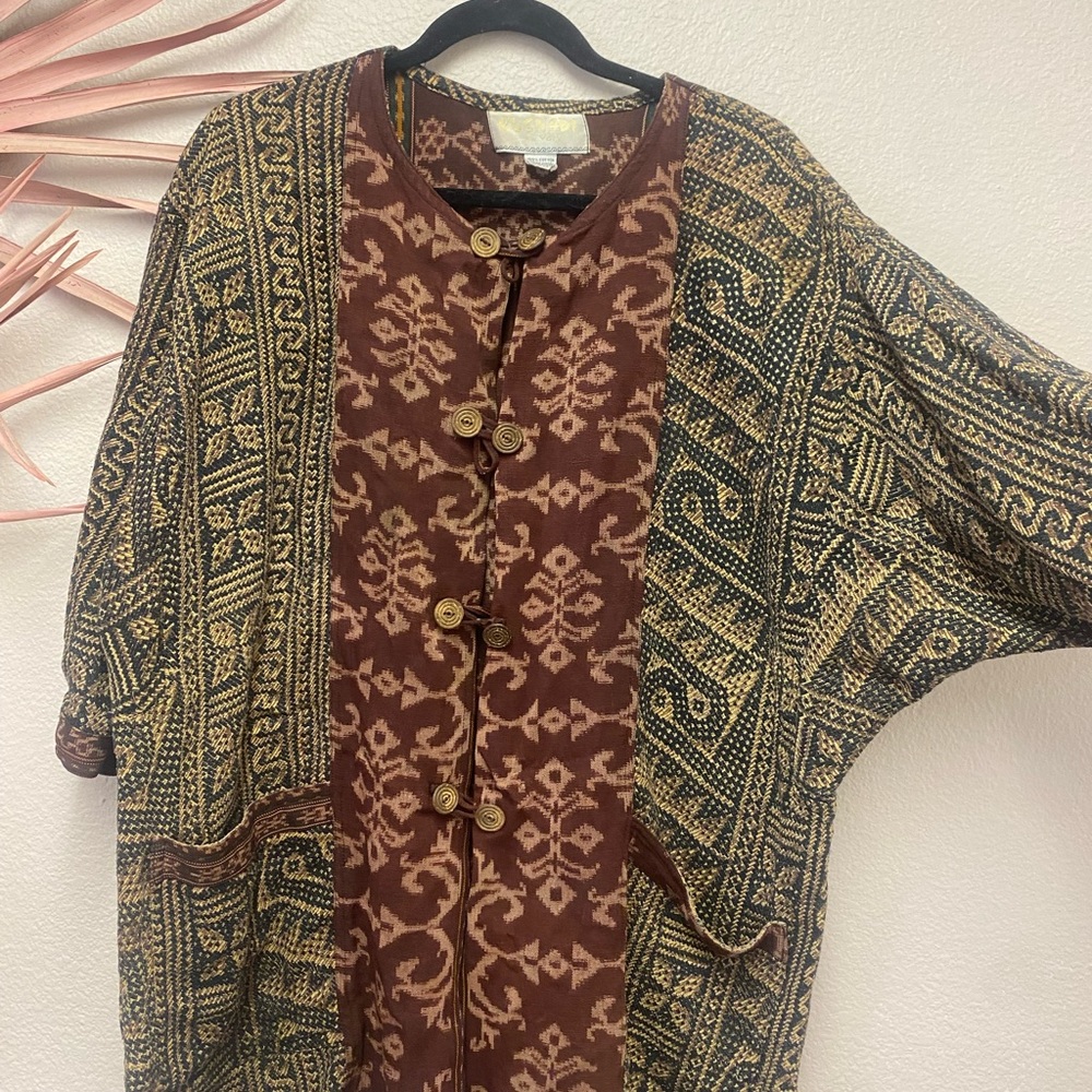 Vintage Textile Tunic Coverup 1980s